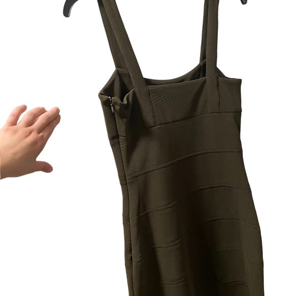 Walter Baker Olive Green Bandage Bodycon Dress - Perfect for a Night Out size XS - Picture 9 of 14